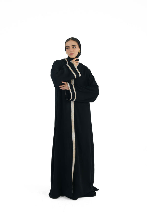 Midnight Hood closed black abaya